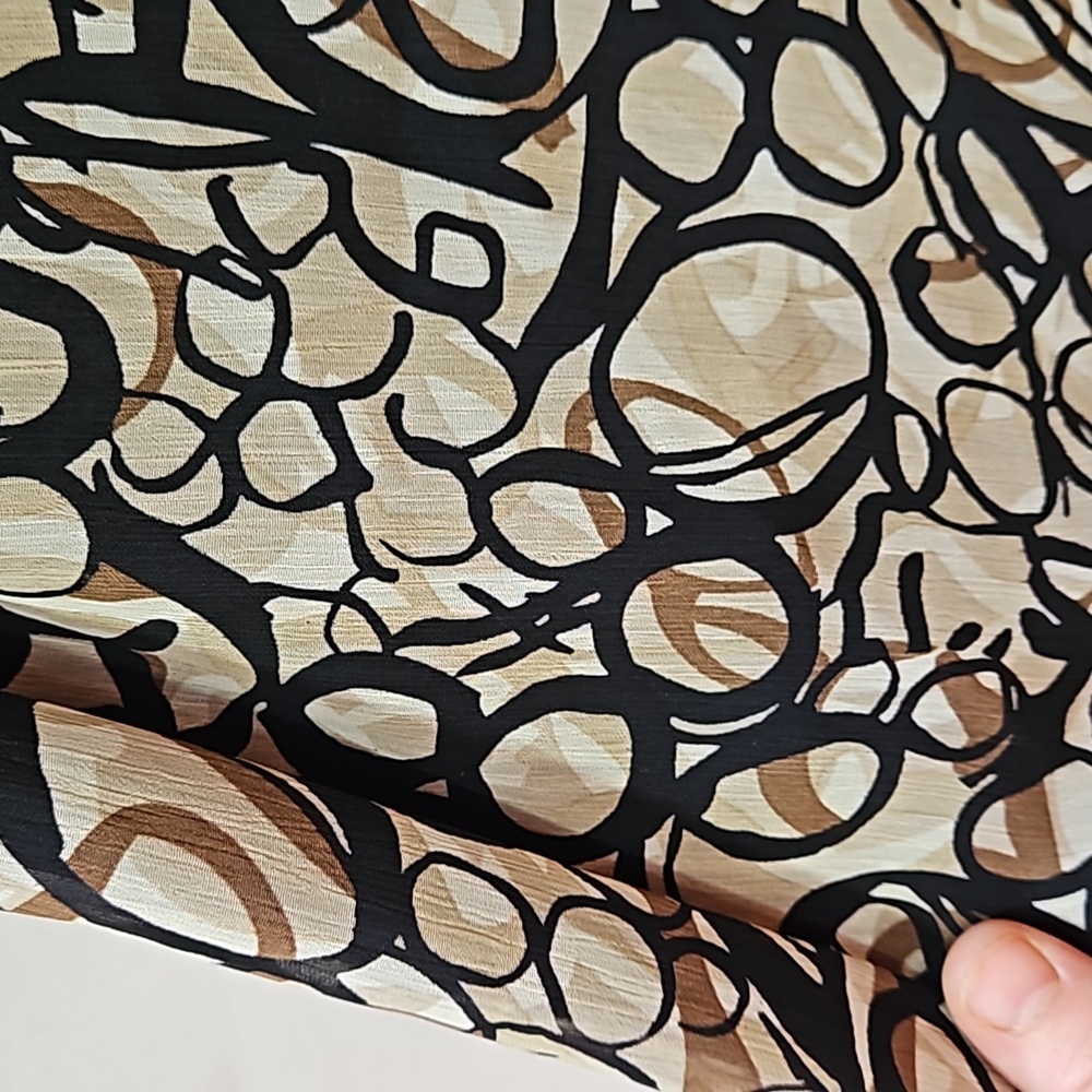 A. BYER, Abstract, Elastic Scrunch top, Adjustable straps, Tie waist, Sz L - Picture 6 of 12